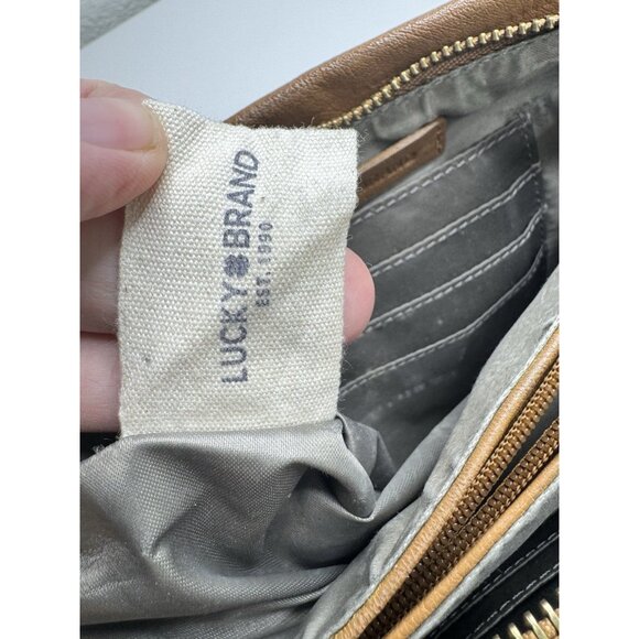 Lucky Brand Women's Brown Leather Crossbody Bag - Picture 13 of 16